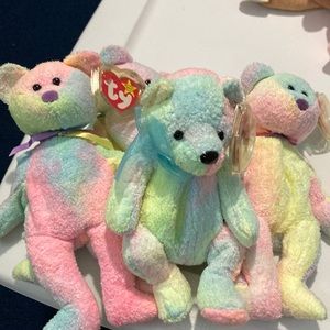 Ty Beanie Babies set of five 3 Groovy 2 Mellow